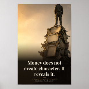 Affiche Livre de citations d'art sur l'argent révélant le