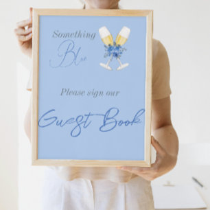 Affiche Livre de Fête des mariées Florale de Champagne Ble