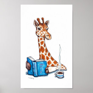 Affiche Livre de Giraffe et boisson