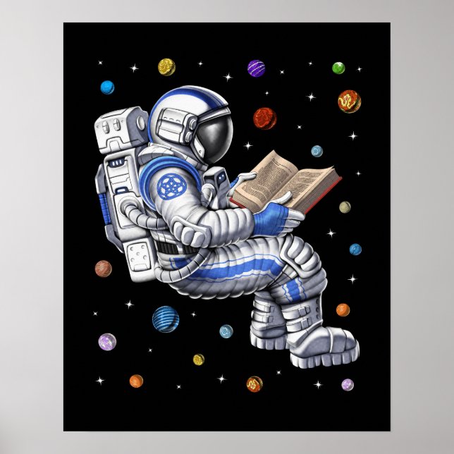 Affiche Livre de lecture d'Astronaut (Devant)