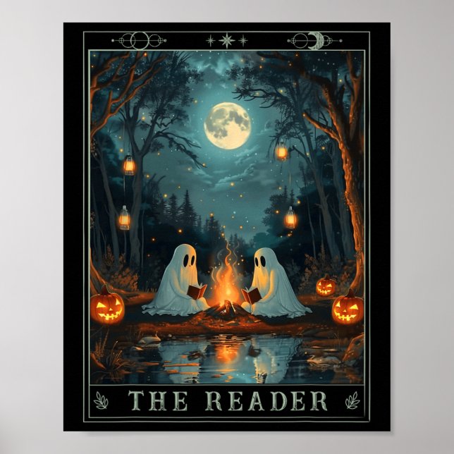 Affiche Livre de lecture de Reader Bookish mignon Éffrayan (Devant)