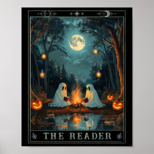 Affiche Livre de lecture de Reader Bookish mignon Éffrayan