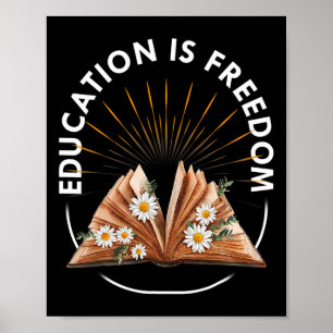 Affiche Livre de lecture Éducation Est Liberté Mois de l'h