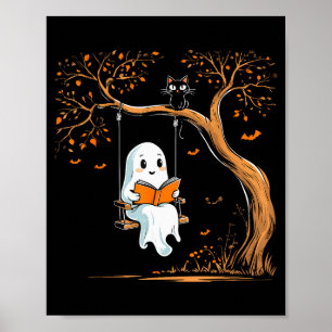 Affiche Livre de lecture Vintage Ghost Swing Halloween
