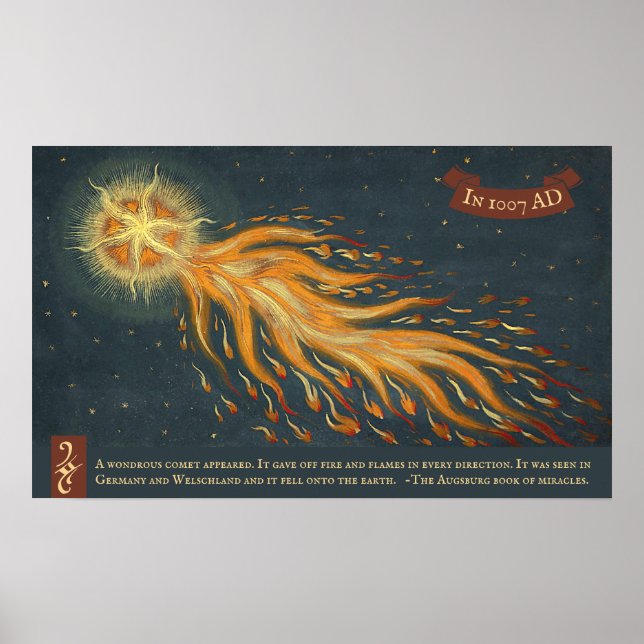 Affiche Livre de miracles de la comète d'Augsbourg 1552 Es (Devant)