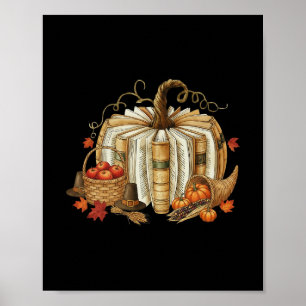Affiche Livre de professeur Citrouille Lecture d'automne T