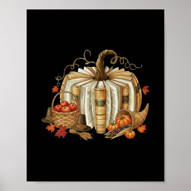 Affiche Livre de professeur Citrouille Lecture d'automne T (Devant)