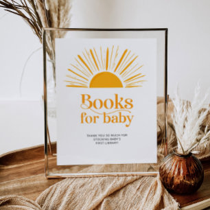 Affiche Livre de soleil boho minimaliste pour bébé
