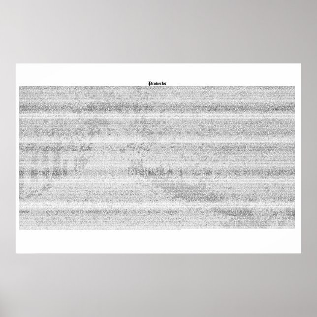 Affiche Livre des proverbes (texte complet du KJV) (Devant)