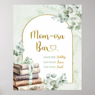 Affiche Livre d'histoire de la verdure Baby shower Maman-o