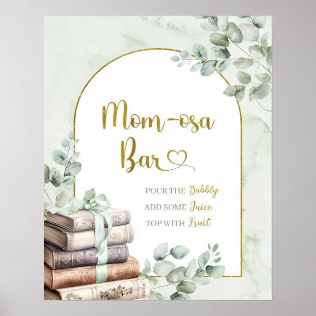 Affiche Livre d'histoire de la verdure Baby shower Maman-o (Devant)