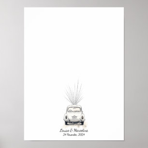 Affiche Livre d'invité du Mariage d'empreintes digitales i