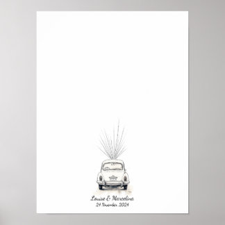 Affiche Livre d'invité du Mariage d'empreintes digitales i