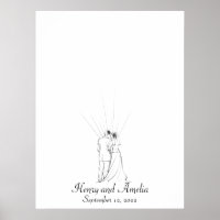 Livre d'invité mariage Couple Fingerprint