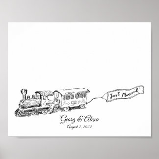 Affiche Livre d'invité sur les empreintes digitales du tra