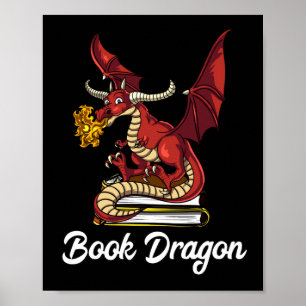 Affiche Livre Dragon Littérature Lecture Geek Nerd