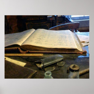 Affiche Livre et Lunettes de vue