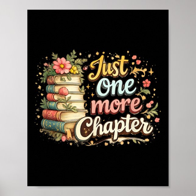 Affiche Livre lecture juste un chapitre de plus enseignant (Devant)