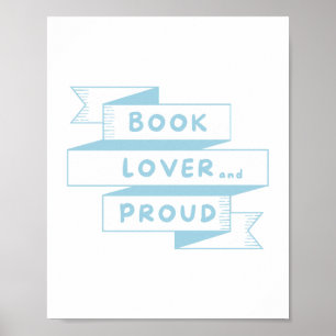 Affiche Livre Lover et Prouve Pastel Blue Retro