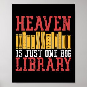 Affiche Livre Lover Heaven Est Juste Une Grande Bibliothèq