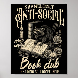 Affiche Livre Lover Lecture livre sans vergogne anti-socia