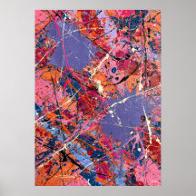 LIVRE Rose Lavande Abstrait Art de Tache