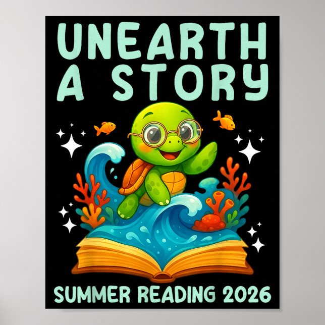 Affiche Livre tortue de mer lecture estivale 2026 déterrer (Devant)