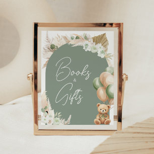Affiche Livre vert Ours Ballotte Livres et Cadeaux