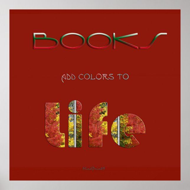 Affiche Livres Ajouter des couleurs (Devant)