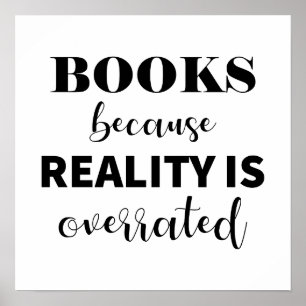 Affiche Livres amusants Lecture Livre Lover Typographie mo