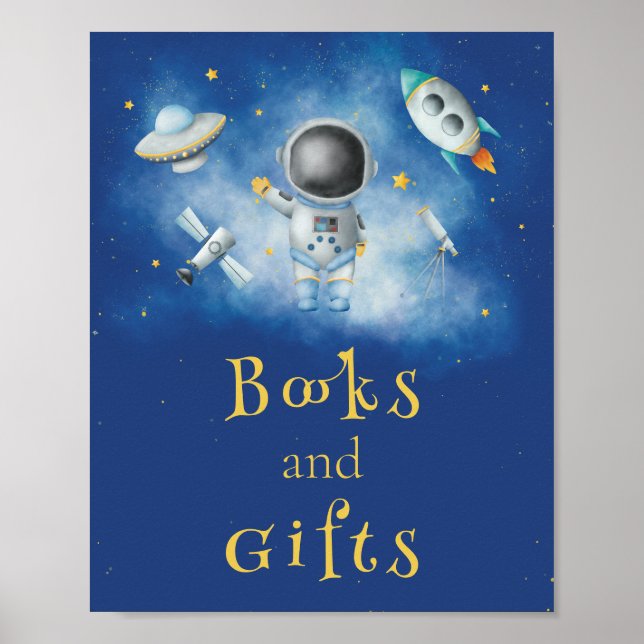 Affiche Livres & Cadeaux Astronaut spatial Roquettes de ga (Devant)
