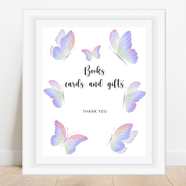 Affiche Livres cartes et cadeaux Papillon (Créateur téléchargé)