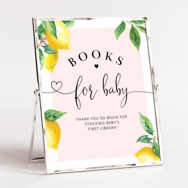 Affiche Livres Citron rose pour bébé (Créateur téléchargé)