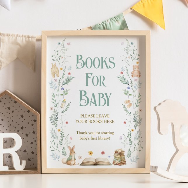 Affiche Livres de bébé pour douche de bébé 'Un nouveau cha (Créateur téléchargé)