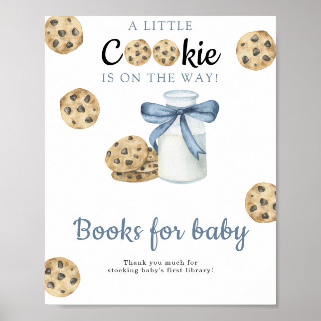 Affiche Livres de bébé pour la fête de bébé lait ruban (Devant)
