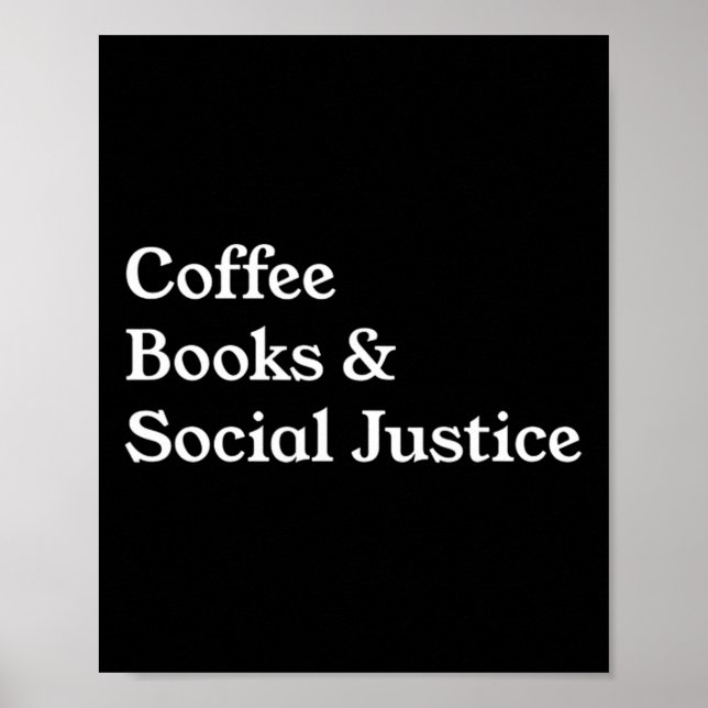 Affiche Livres de café Justice sociale Citation Égalité (Devant)