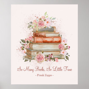 Affiche Livres de devis personnalisés et roses roses Vinta