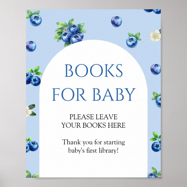 Affiche Livres de douche pour bébé Blueberry (Devant)