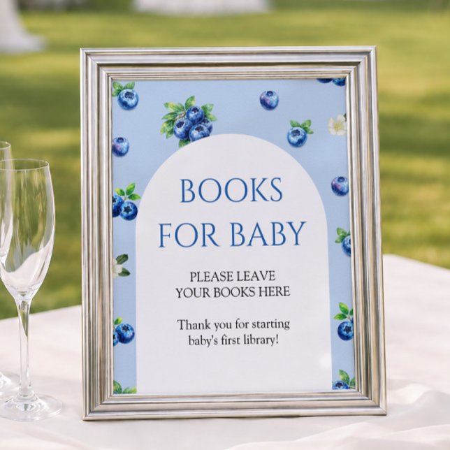 Affiche Livres de douche pour bébé Blueberry (Créateur téléchargé)