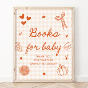 Affiche Livres de douche pour bébé Cutie Pie d'automne pou