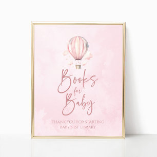 Affiche Livres de douche pour bébé montgolfière pour bébé