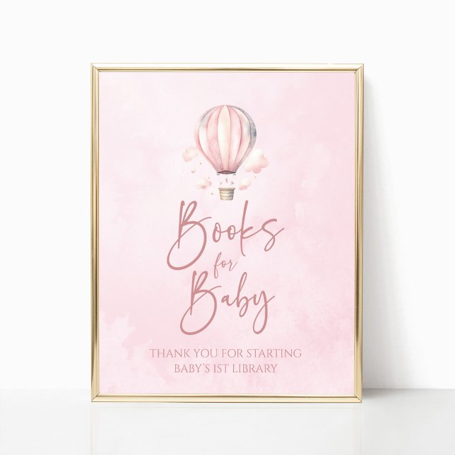 Affiche Livres de douche pour bébé montgolfière pour bébé  (Créateur téléchargé)