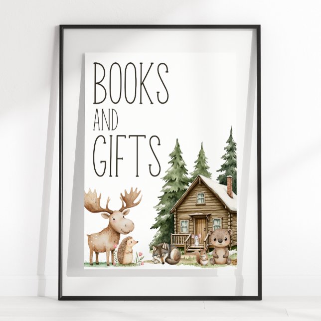 Affiche Livres de Fête de Bébé Animaux de la Forêt Bohème  (Créateur téléchargé)