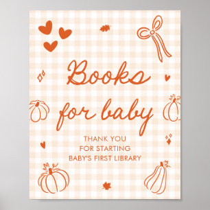 Affiche Livres de Fête de Bébé Un Petit Citrouille pour Je