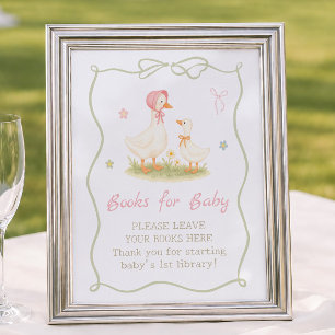 Affiche Livres de fête prénatale pour bébé Pingouin Silly