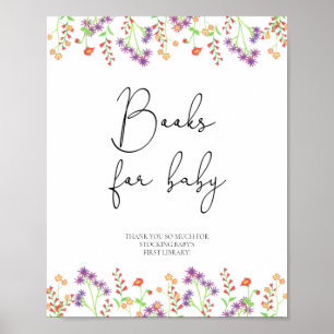 Affiche Livres de fleurs sauvages pour bébé