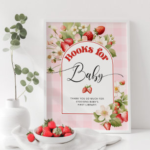 Affiche Livres de fraises pour bébé. Livres Berry pour béb