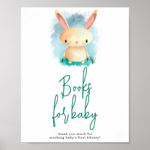 Affiche Livres de lapin mignons pour bébé
