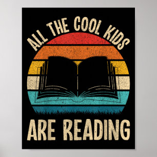 Affiche Livres de lecture amusants Bibliothèque de livres 