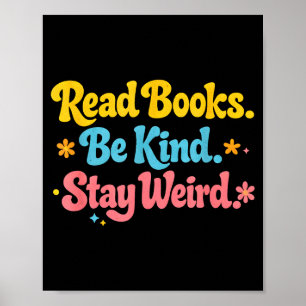Affiche Livres de lecture amusants et positifs soyez genti